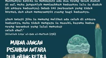 MAKNA JANGAN PISAHKAN ANTARA DUA ORANG KETIKA MENGHADIRI SALAT JUMAT