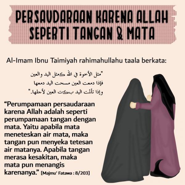 PERSAUDARAAN KARENA ALLAH SEPERTI TANGAN