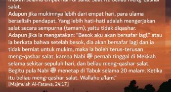 MENG-QASHAR SALAT KETIKA SAFAR