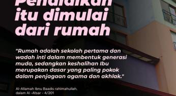 DARI MANAKAH PENDIDIKAN ANAK DIMULAI?