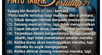 SEBAB PINTU TAUFIK TERTUTUP