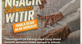 SALAT TARAWIH BERSAMA IMAM SEPERTI SALAT SEMALAM PENUH
