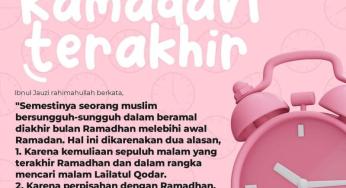 BARANGKALI INI ADALAH RAMADAN TERAKHIRMU!
