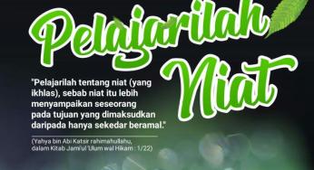 KARENA NIAT LEBIH PENTING DARI AMALAN