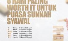 REKOMENDASI ENAM HARI UNTUK PUASA SUNNAH SYAWAL 1445H