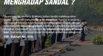 DITARUH DI MANA SEBAIKNYA, SANDAL KITA KETIKA SALAT ID DI LAPANGAN?