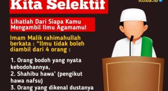 ILMU TIDAK BOLEH DIAMBIL DARI EMPAT ORANG