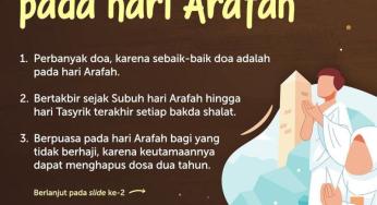 APA SAJA AMALAN YANG BISA DILAKUKAN PADA HARI ARAFAH?