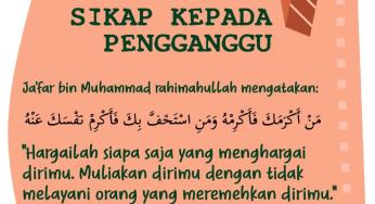 SIKAP KEPADA PENGGANGGU